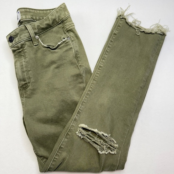 PAIGE Size 27 Hoxton Olive Ankle Jeans - Picture 1 of 5
